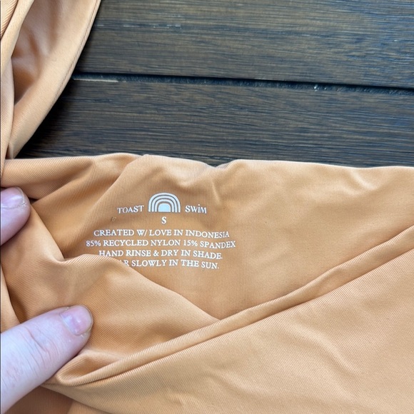 Toast Swim Signature One Shoulder Crop Top Size S - Picture 3 of 8